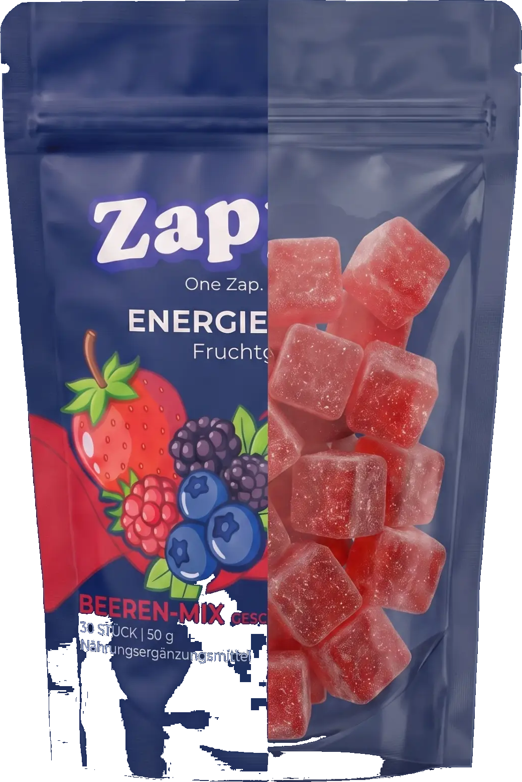 ZAPPIES Energie- und Fokus-Fruchtgummis im Beeren-Mix